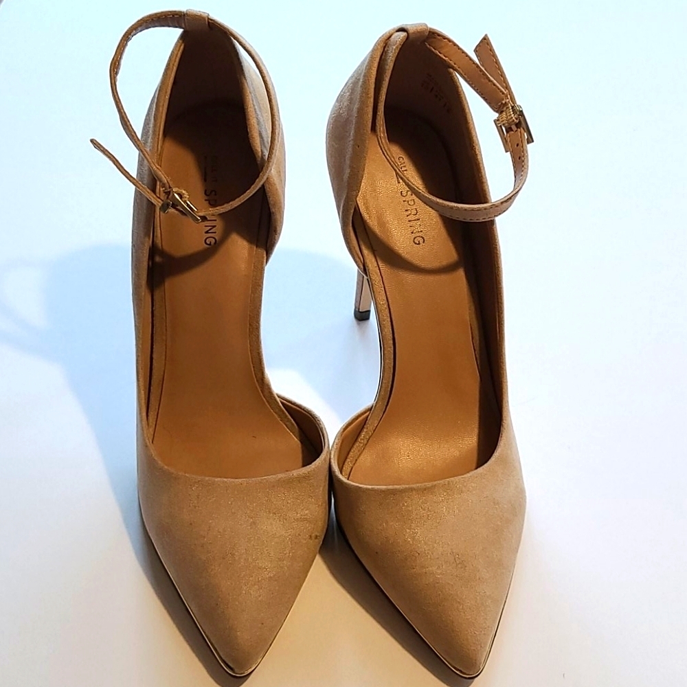 Call it Spring Beige Heels with Strap